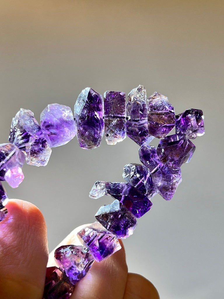 紫超七權杖原石手鏈