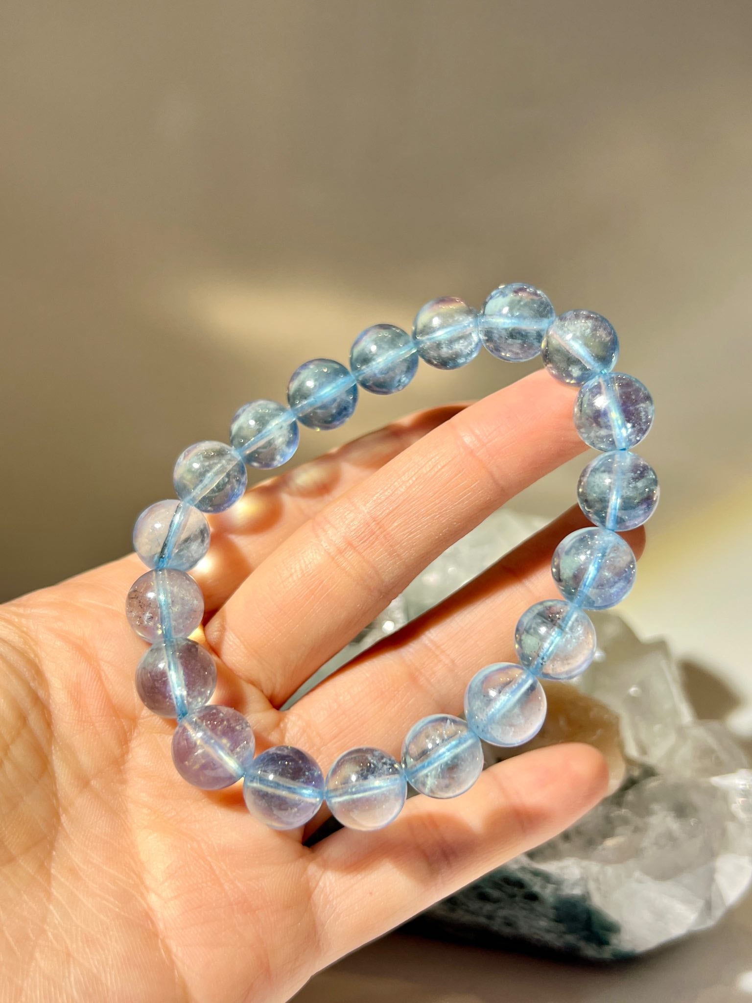 海藍寶 魔鬼海藍寶 藍色水晶 星光海藍寶 海藍寶水晶 南無水晶 Aquamarine