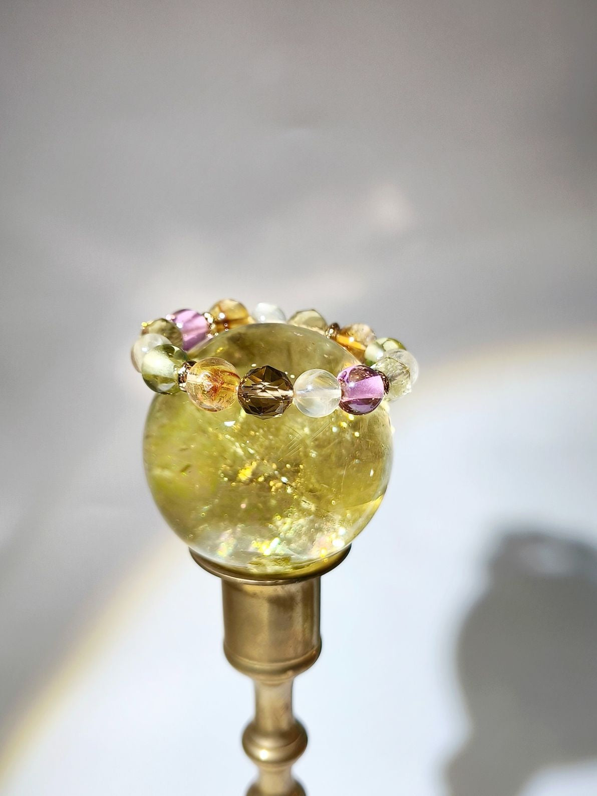 黃水晶球 虹光山脈 Rainbow Citrine Crystal Ball 南無水晶 