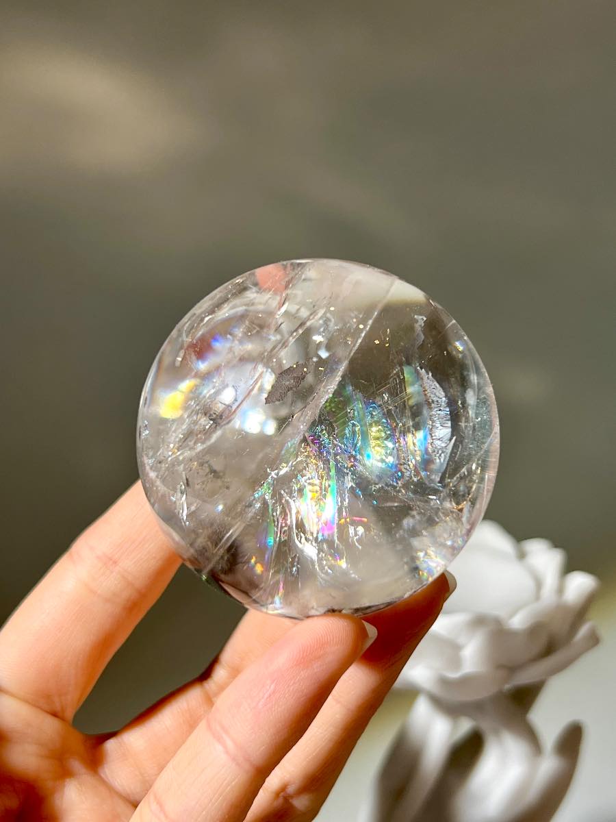 水晶球 白晶球 阿賽石 彩虹水晶 水晶球功效